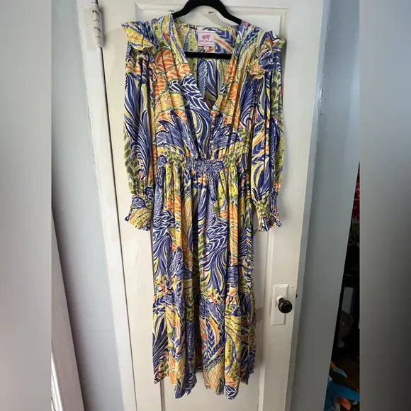 Banjanan Pearl Maxi Ruffle Dress M