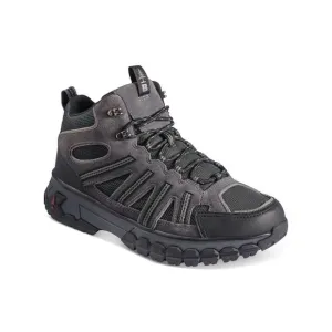 BASS Mens Gray 1&quot; Platform Peak Hiker 2 Toe Block Heel Leather Hiking Boots 10