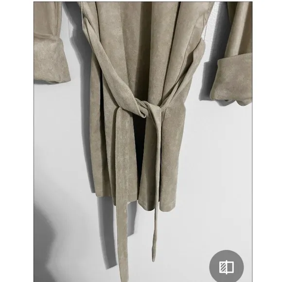 BCBGMaxAzeria Suede Belted Mini Dress