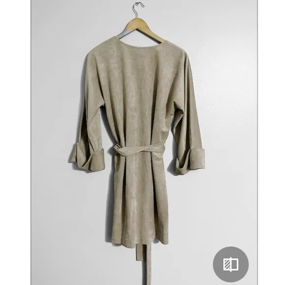BCBGMaxAzeria Suede Belted Mini Dress