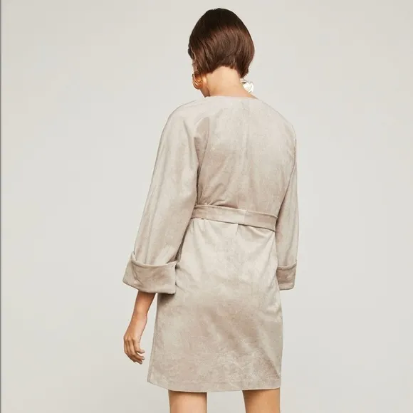 BCBGMaxAzeria Suede Belted Mini Dress