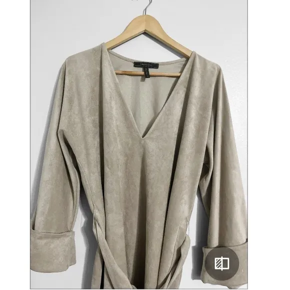 BCBGMaxAzeria Suede Belted Mini Dress