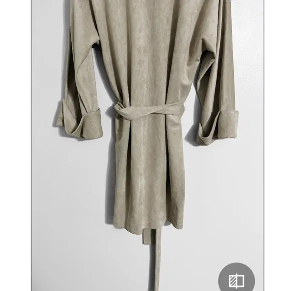 BCBGMaxAzeria Suede Belted Mini Dress