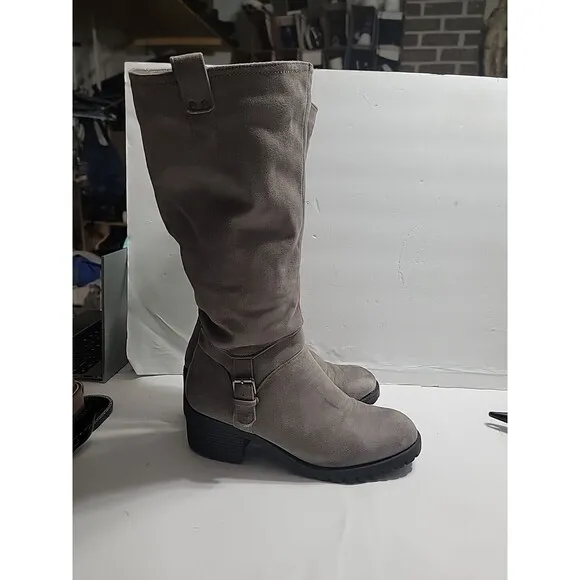 Bella Vita Womens Lorielle Gray Mid-Calf Boots Shoes 12 WW