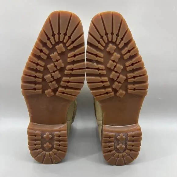 Belvedere Pero Ostrich Dress Boots Men Size 11 Beige Mid Top Leather Lace Shoes