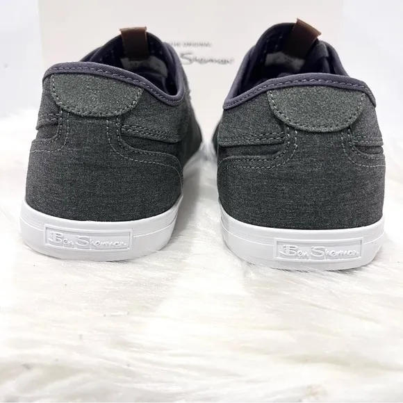 Ben Sherman Men’s Madison Oxford Sneakers Charcoal Textile Size 12