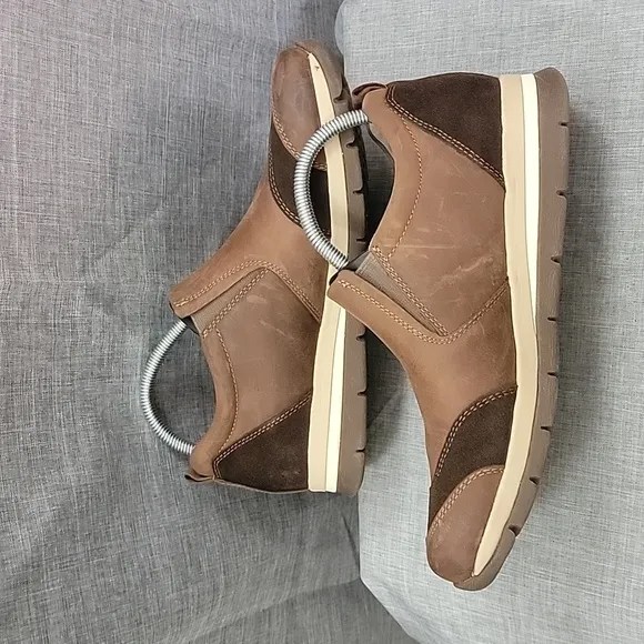 Bionica Talma Brown Leather Slip-On Sneakers Womens SZ 8.5 Casual Comfort Shoes