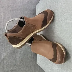 Bionica Talma Brown Leather Slip-On Sneakers Womens SZ 8.5 Casual Comfort Shoes