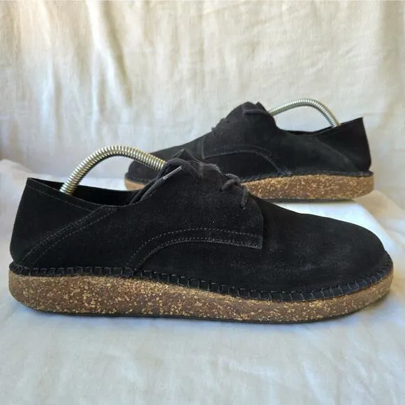 Birkenstock Gary Suede Casual Oxfords Shoes Black Size Men's 9/Women's 11 Narrow