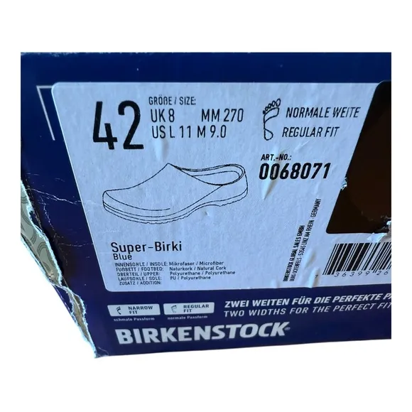 Birkenstock  Profi-Birki Black Polyurethane Regular Width Size EU 42 W 11 M9 New