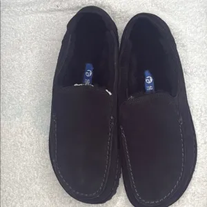 Birkenstock Utti Shearling Black Suede Slip-On Shoes