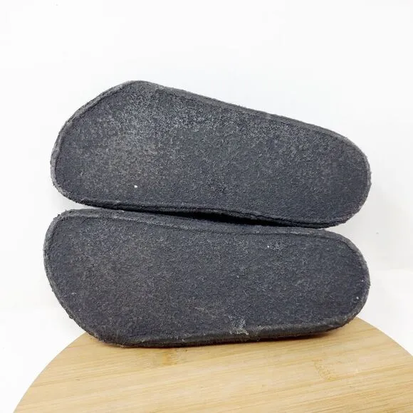 Birkenstock Zermatt Shoes Kids 32 Blue Wool Slip On Mule Sandal Shearling