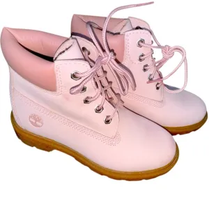 Blush pink girls youth Timberland boots 13.5