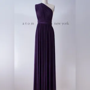 BOGO Purple Long Infinity Gown Convertible Maxi Dress   Bandeau Floor Length