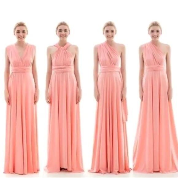 BOGO Purple Long Infinity Gown Convertible Maxi Dress   Bandeau Floor Length