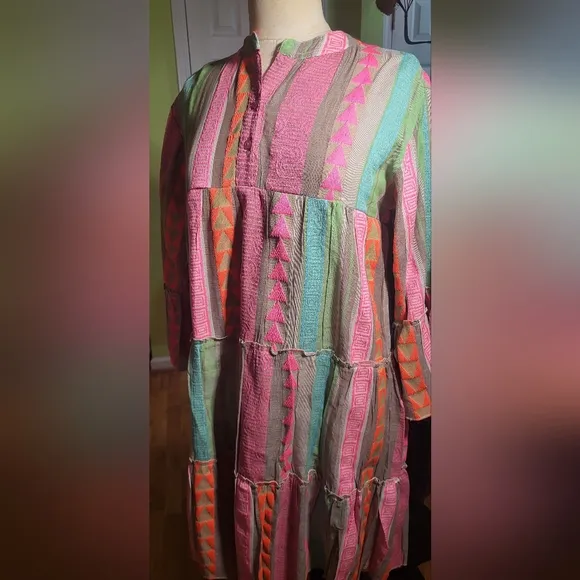 Bohemian Chic Colorful Patchwork Dress