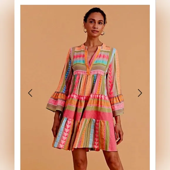 Bohemian Chic Colorful Patchwork Dress
