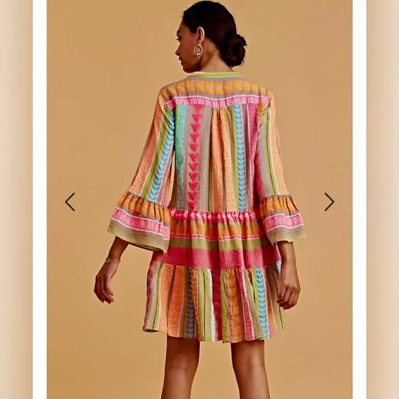 Bohemian Chic Colorful Patchwork Dress