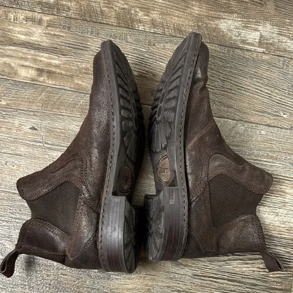 Born Hemlock Castagno Leather Boots Chelsea Boots, 9.5