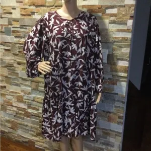 BOSS Decento Printed Long-Sleeve Dress