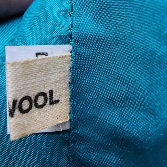 Botique vintage jacket coat wool Size 10 rare teal green designer Tracy Saywell