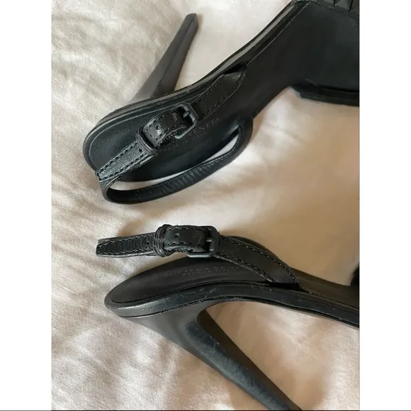 Bottega Veneta Leather Rockstud Slingback Stiletto Sandals