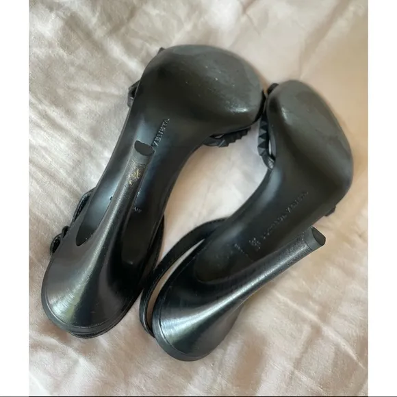 Bottega Veneta Leather Rockstud Slingback Stiletto Sandals