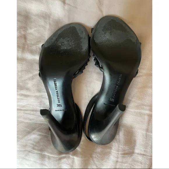 Bottega Veneta Leather Rockstud Slingback Stiletto Sandals