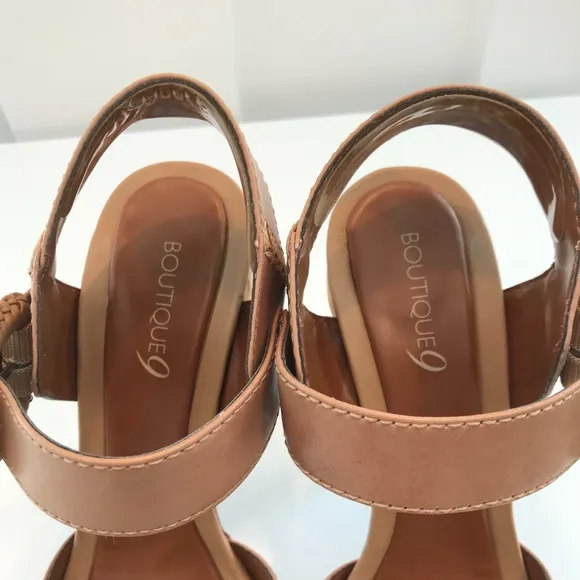Boutique 9 Sandals with Wicker Weave Heels