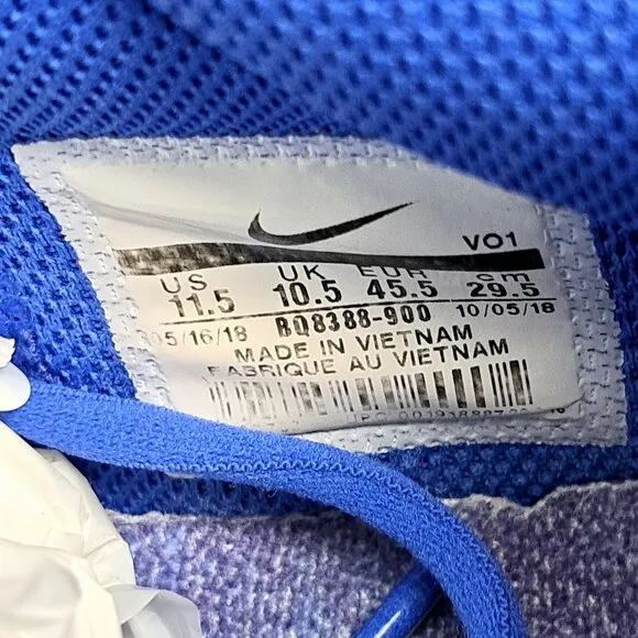 bq8388-900 Paul George Nike Shoes PG 2.5 PlayStation Blue Size 11.5