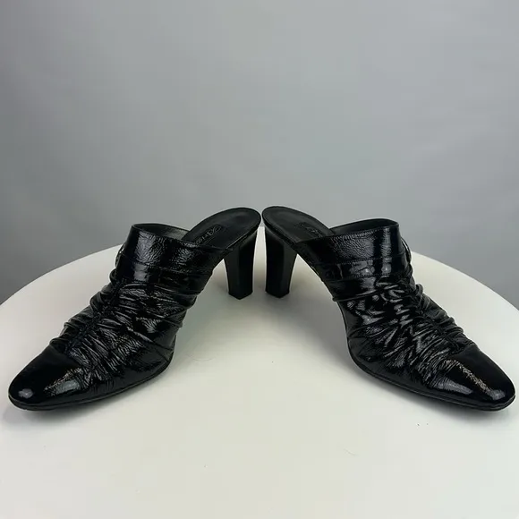 Brighton Women’s Black Leather Rubens Heeled Boots Size 9.5