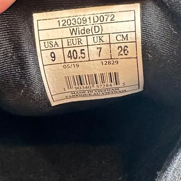 Brooks Addiction Walker Men's Size 9 D Wide Comfort Shoe Black Hook &amp; Loop