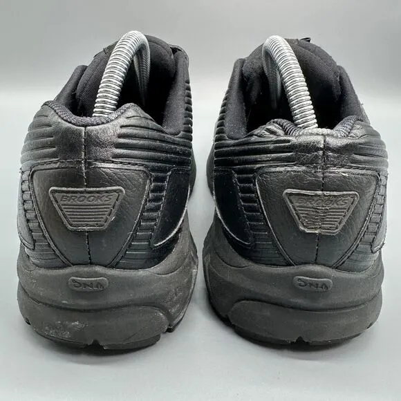Brooks Addiction Walker Men's Size 9 D Wide Comfort Shoe Black Hook &amp; Loop