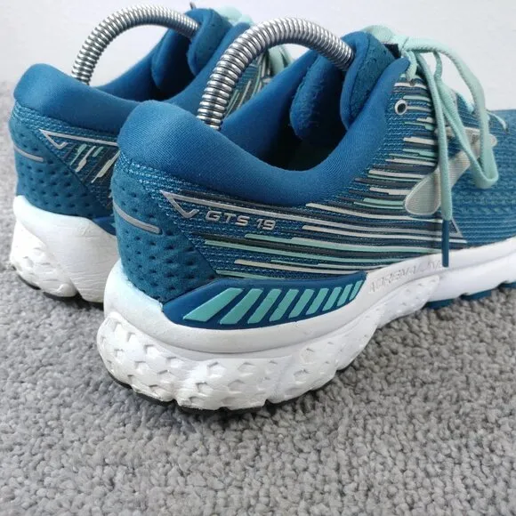Brooks Adrenaline GTS 19 Womens Size 10 Running Shoes Turquoise Blue Trainers