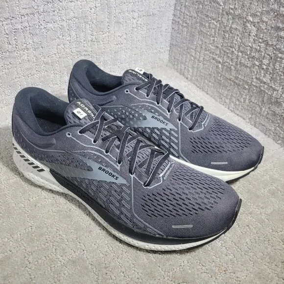 Brooks Adrenaline GTS 21 Men's Size 11 Narrow US Gray Running Shoes 1103491B093