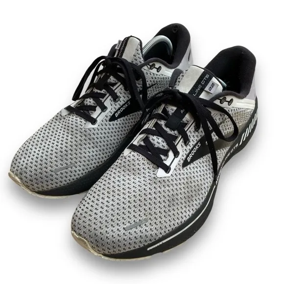Brooks Adrenaline GTS 22 Mens Size 12 Gray Black Athletic Shoes‎ 1103661D135