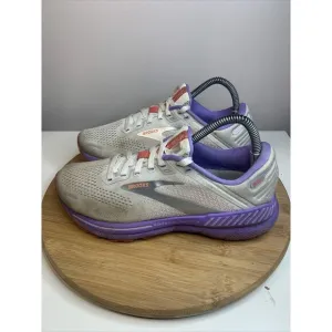 Brooks Adrenaline GTS 22 Women's Size 8 Running Shoes White Purple 1203531B105