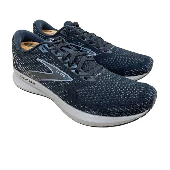 Brooks Black/Gray Levitate 5 Running Shoes Sneakers Lace Up Men's Size 11.5 EUC