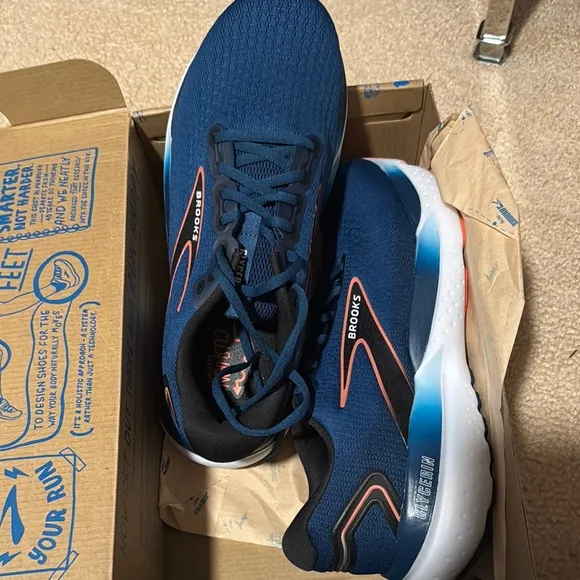 Brooks Blue and Orange Running Shoes