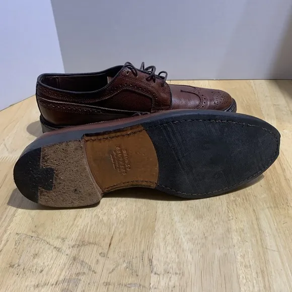 Brooks Brothers USA Oxford Grain Leather Wingtip Shoes Sz 10.5D EUC 100024948