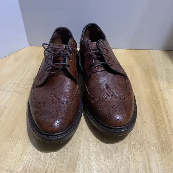 Brooks Brothers USA Oxford Grain Leather Wingtip Shoes Sz 10.5D EUC 100024948