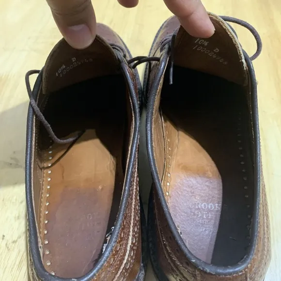 Brooks Brothers USA Oxford Grain Leather Wingtip Shoes Sz 10.5D EUC 100024948