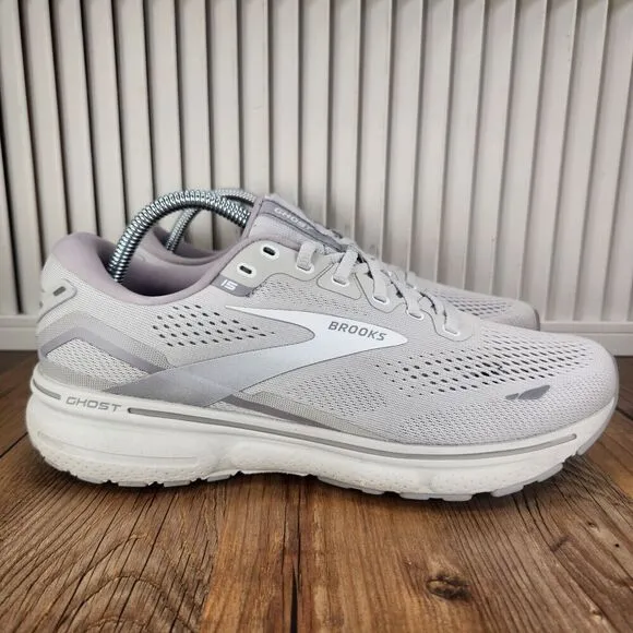 Brooks Ghost 15 1203801B112 Womens Sz 10 B Gray Athletic Running Sneakers Shoes