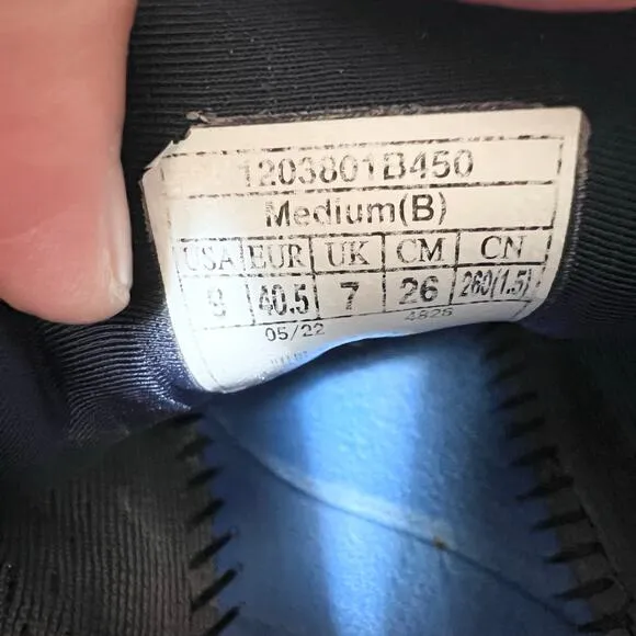 Brooks Ghost 15 Running Shoes Women 9 Navy Blue White Sneakers 1203801B450