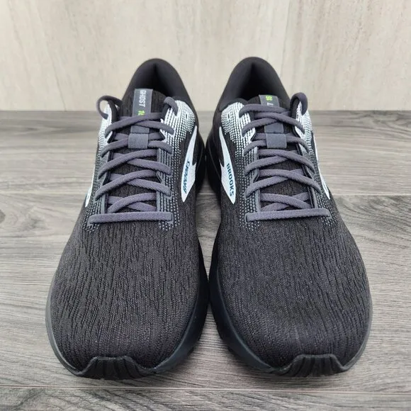 Brooks Ghost 16 Size 14 Mens Black Ebony Blue Athletic Casual Running Shoes