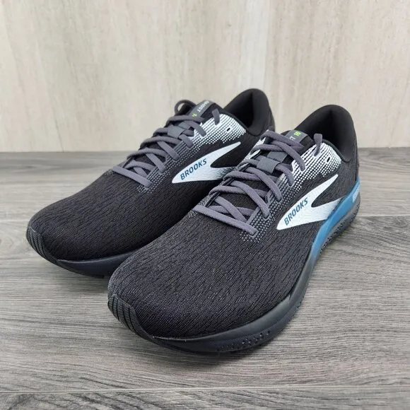 Brooks Ghost 16 Size 14 Mens Black Ebony Blue Athletic Casual Running Shoes