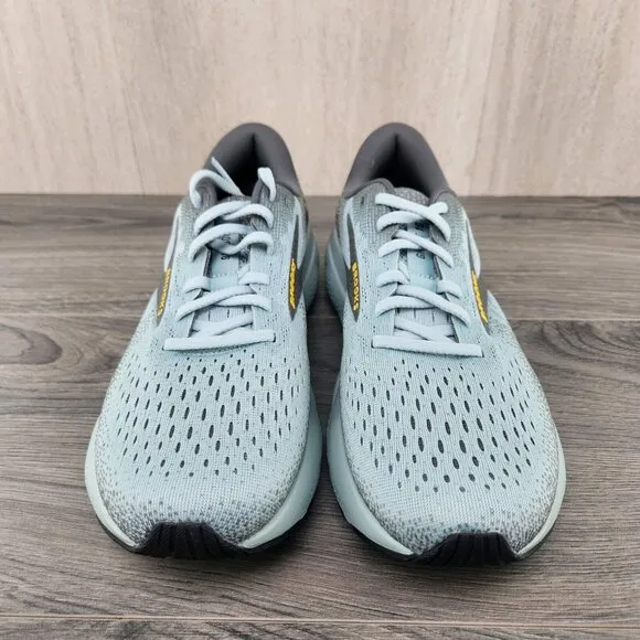 Brooks Ghost 16 Size 9 Mens Cloud Grey Gold Green Running Casual Athletic Shoes