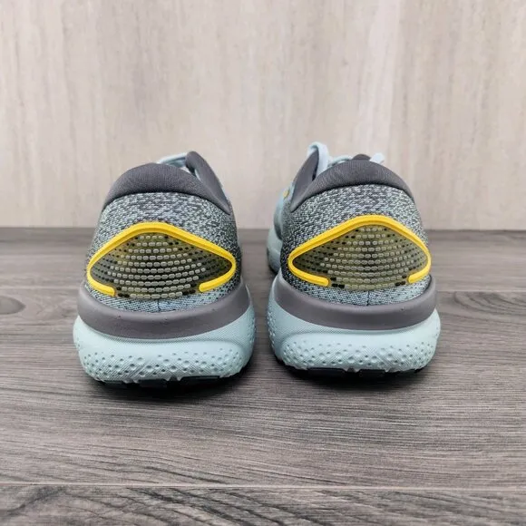 Brooks Ghost 16 Size 9 Mens Cloud Grey Gold Green Running Casual Athletic Shoes