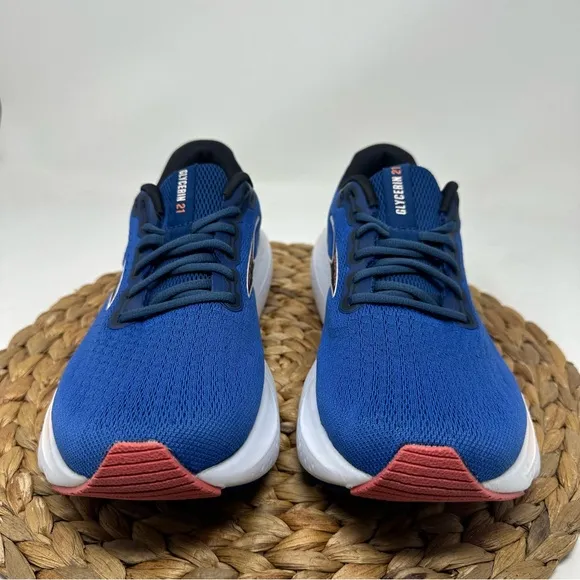 BROOKS Glycerin 21 Running Shoes Blue Icy Pink Rose Size 9.5 Women's