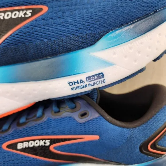 Brooks Glycerin 21 Size 11.5 Mens Blue Opal Black Nasturtium White Running Shoes